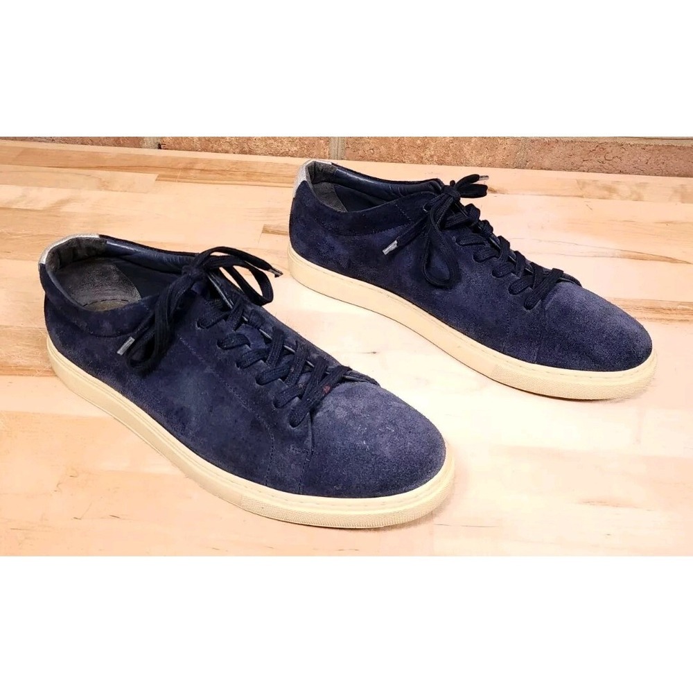 Allen Edmonds Port Washington Porter Blue Suede Sneaker Shoe Mens Size 10.5 D